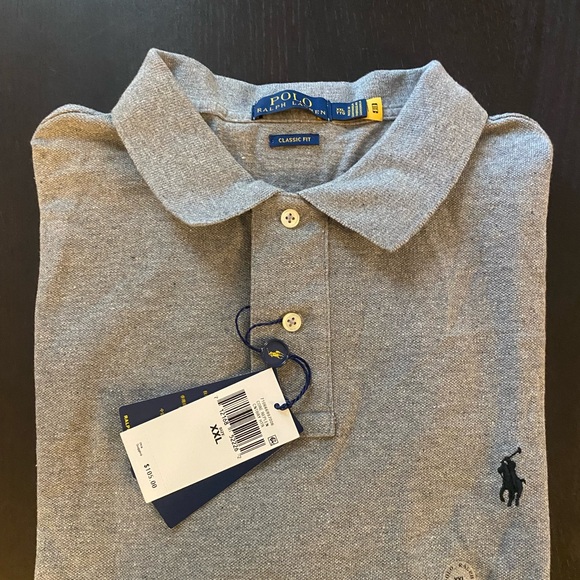 Ralph Lauren Men's Heather Gray Polo Shirt - Picture 5 of 6